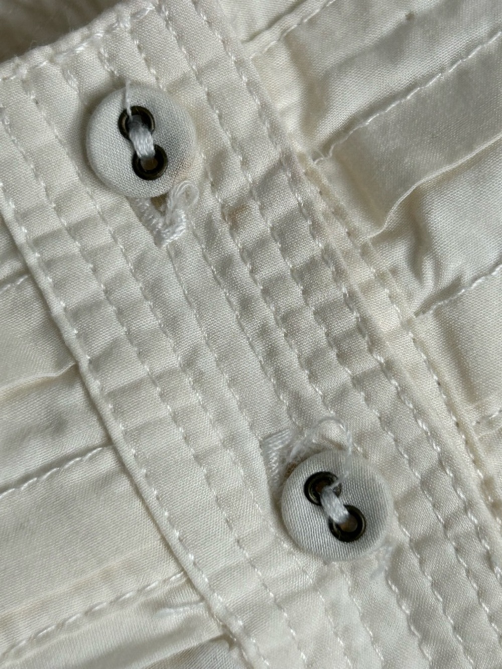 Ulla Johnson Jacinta Ivory Button Front Skirt With Pockets & Pleated Details 4 - Picture 9 of 10